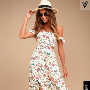 Off the shoulder maxi dress